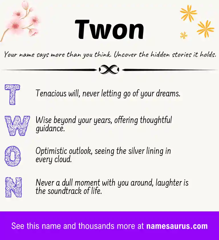 Acrostic poem about Twon.