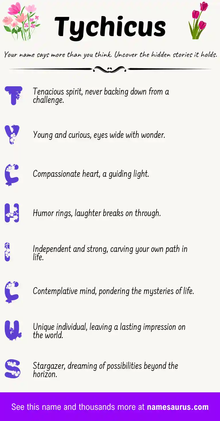 Acrostic poem about Tychicus.