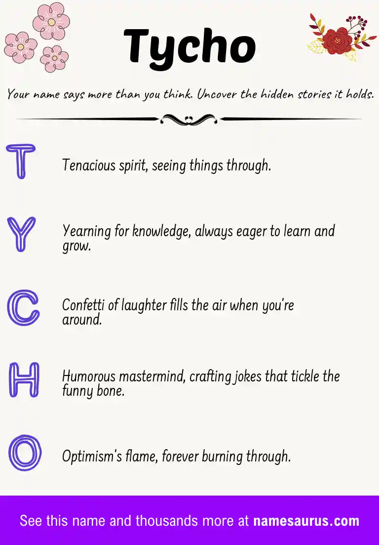 Acrostic poem about Tycho.