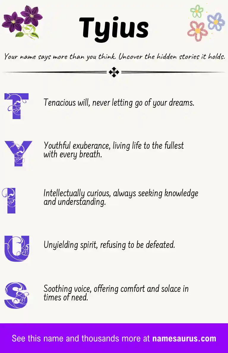 Acrostic poem about Tyius.