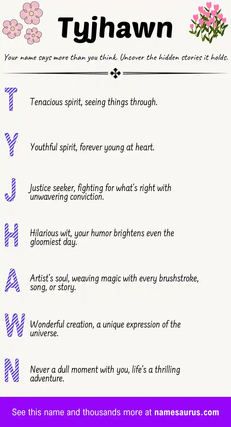 Acrostic poem about Tyjhawn.