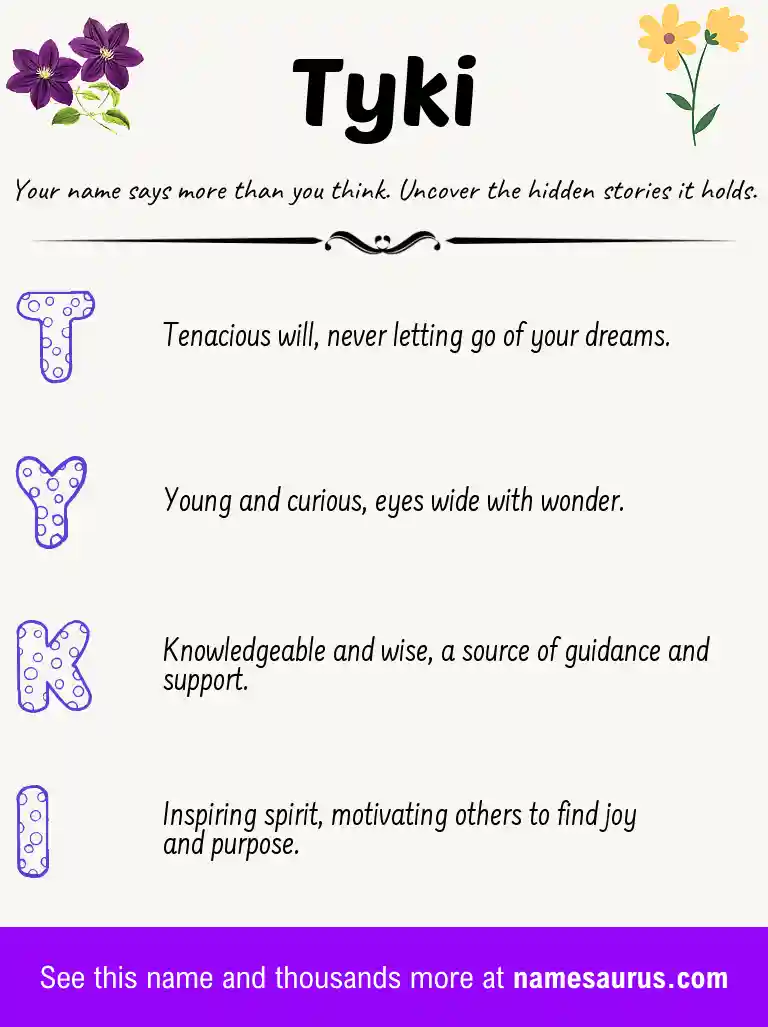 Acrostic poem about Tyki.