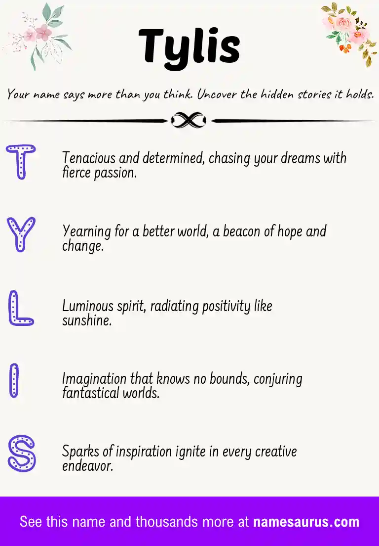 Acrostic poem about Tylis.