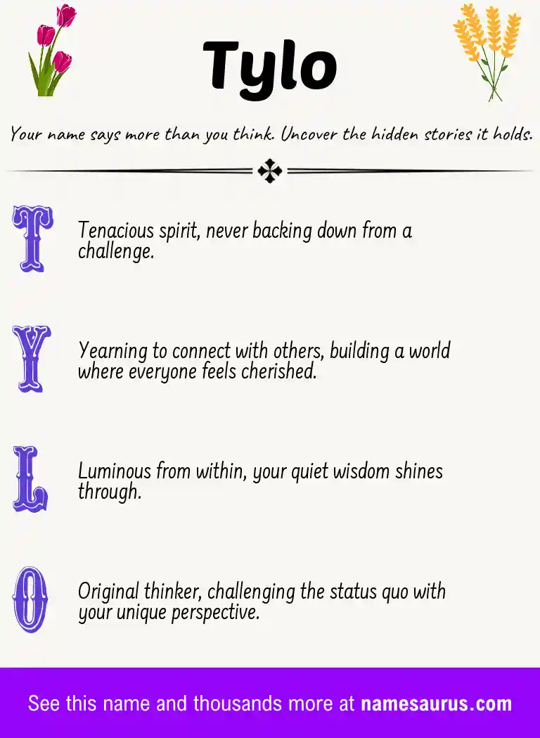 Acrostic poem about Tylo.
