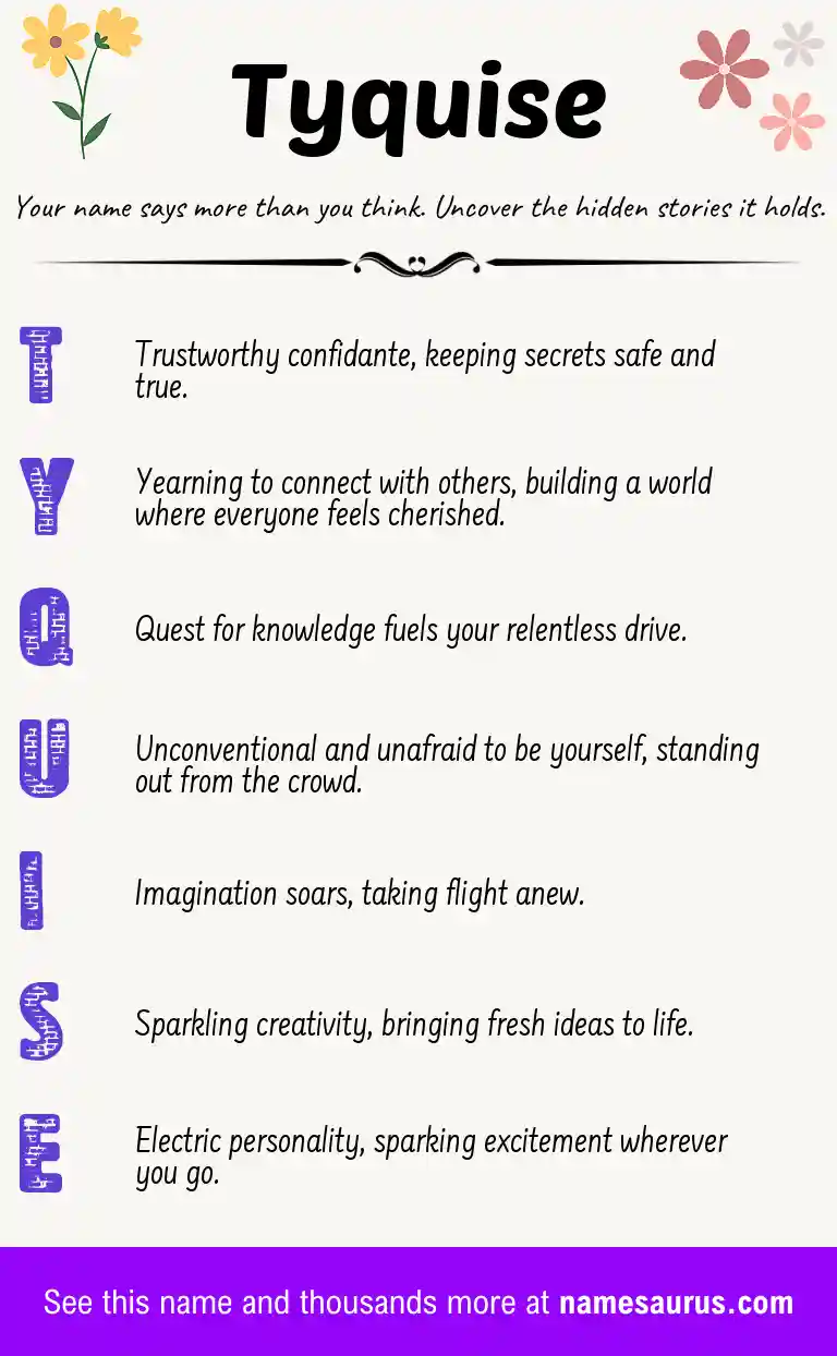 Acrostic poem about Tyquise.