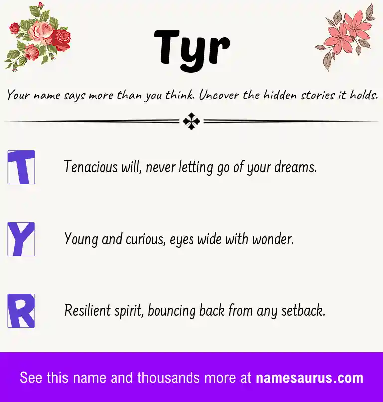 Acrostic poem about Tyr.