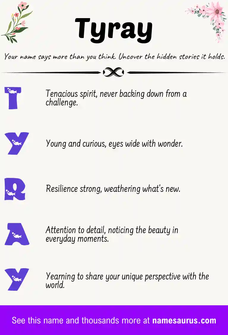 Acrostic poem about Tyray.