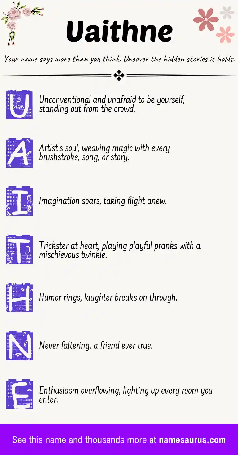 Acrostic poem about Uaithne.
