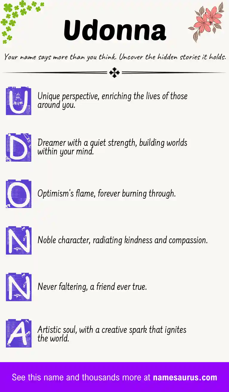 Acrostic poem about Udonna.