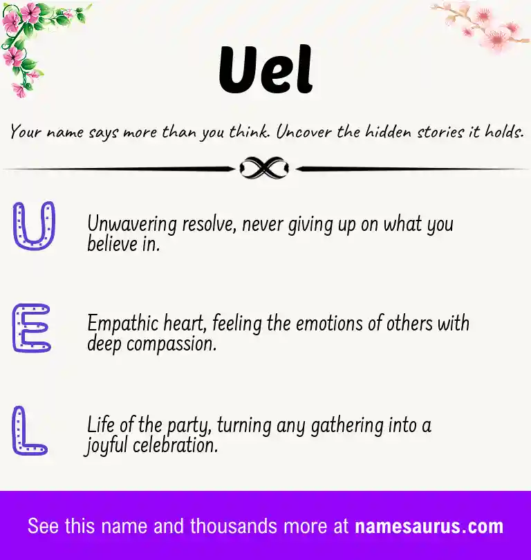 Acrostic poem about Uel.