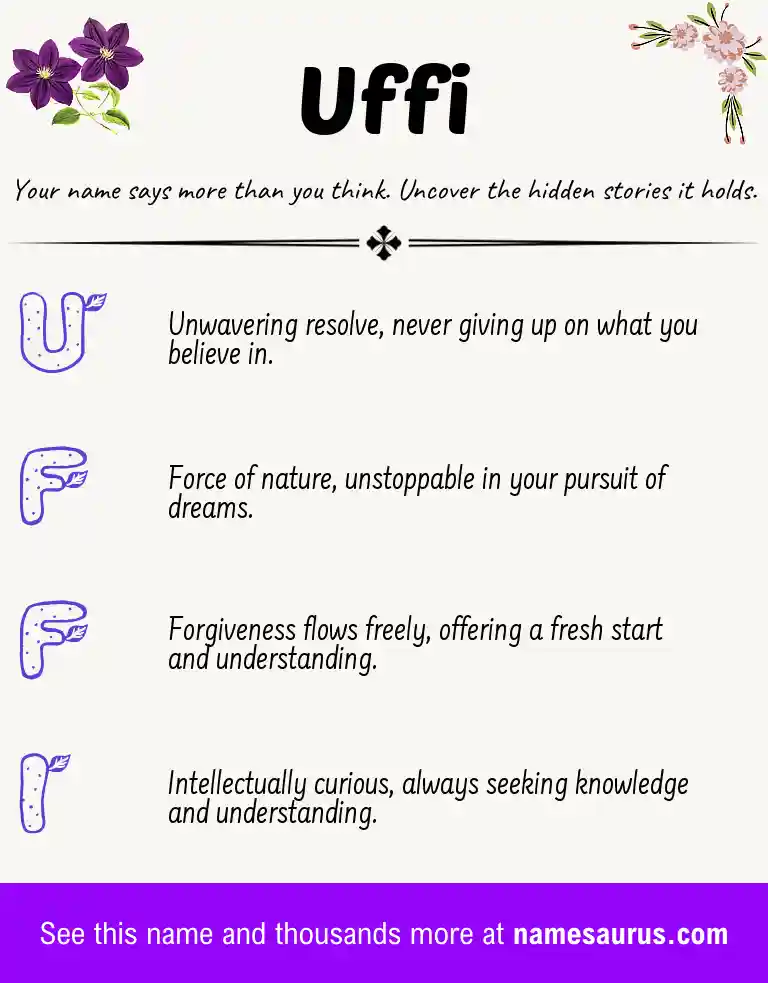 Acrostic poem about Uffi.