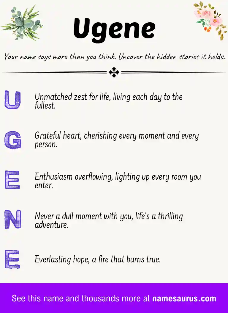 Acrostic poem about Ugene.