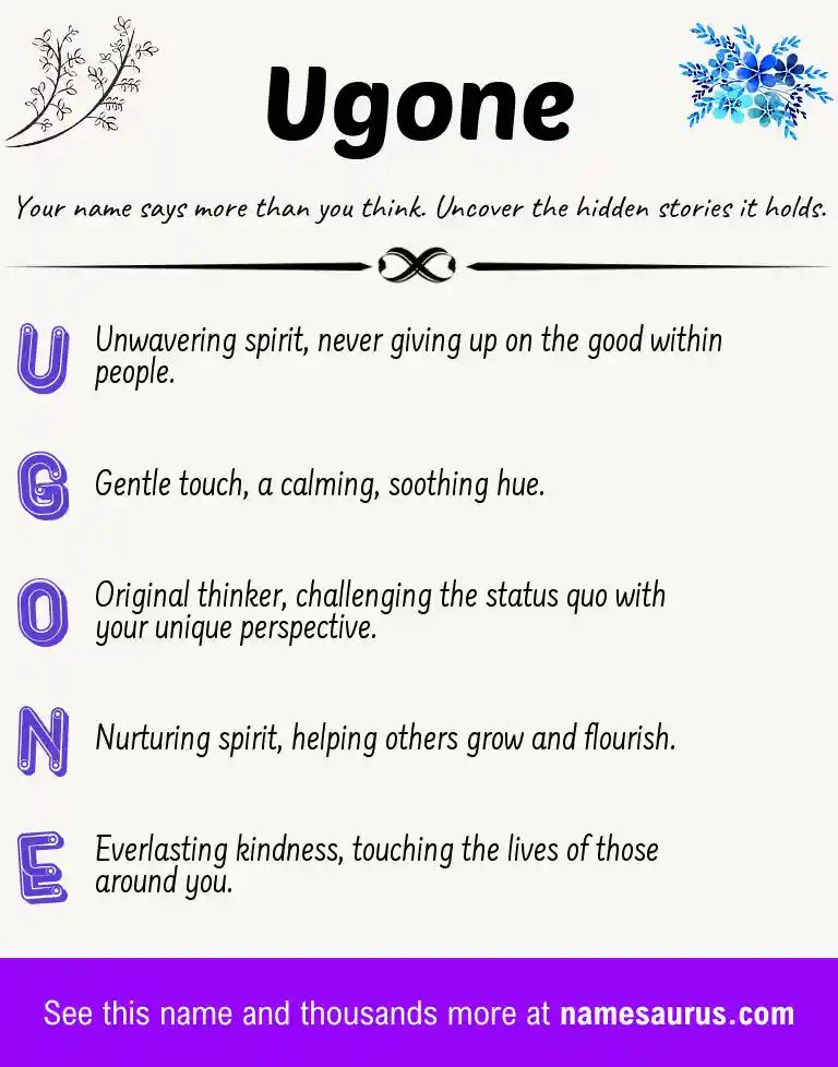 Acrostic poem about Ugone.