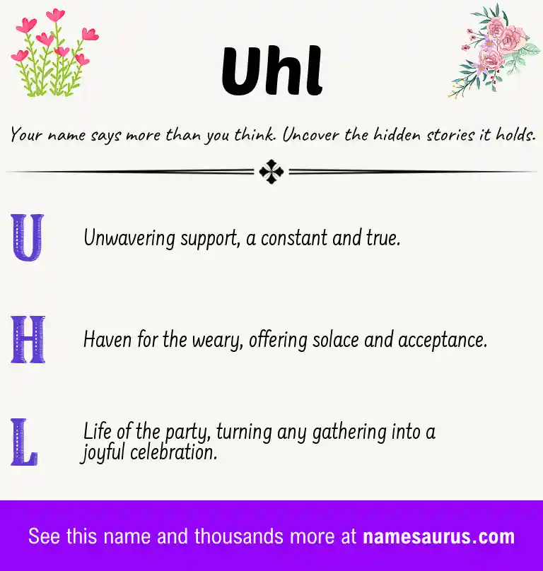 Acrostic poem about Uhl.
