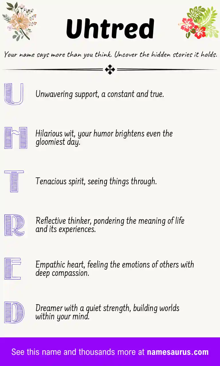 Acrostic poem about Uhtred.