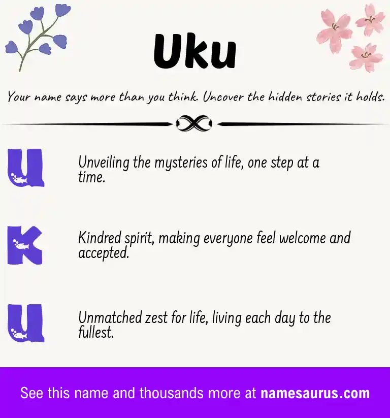 Acrostic poem about Uku.
