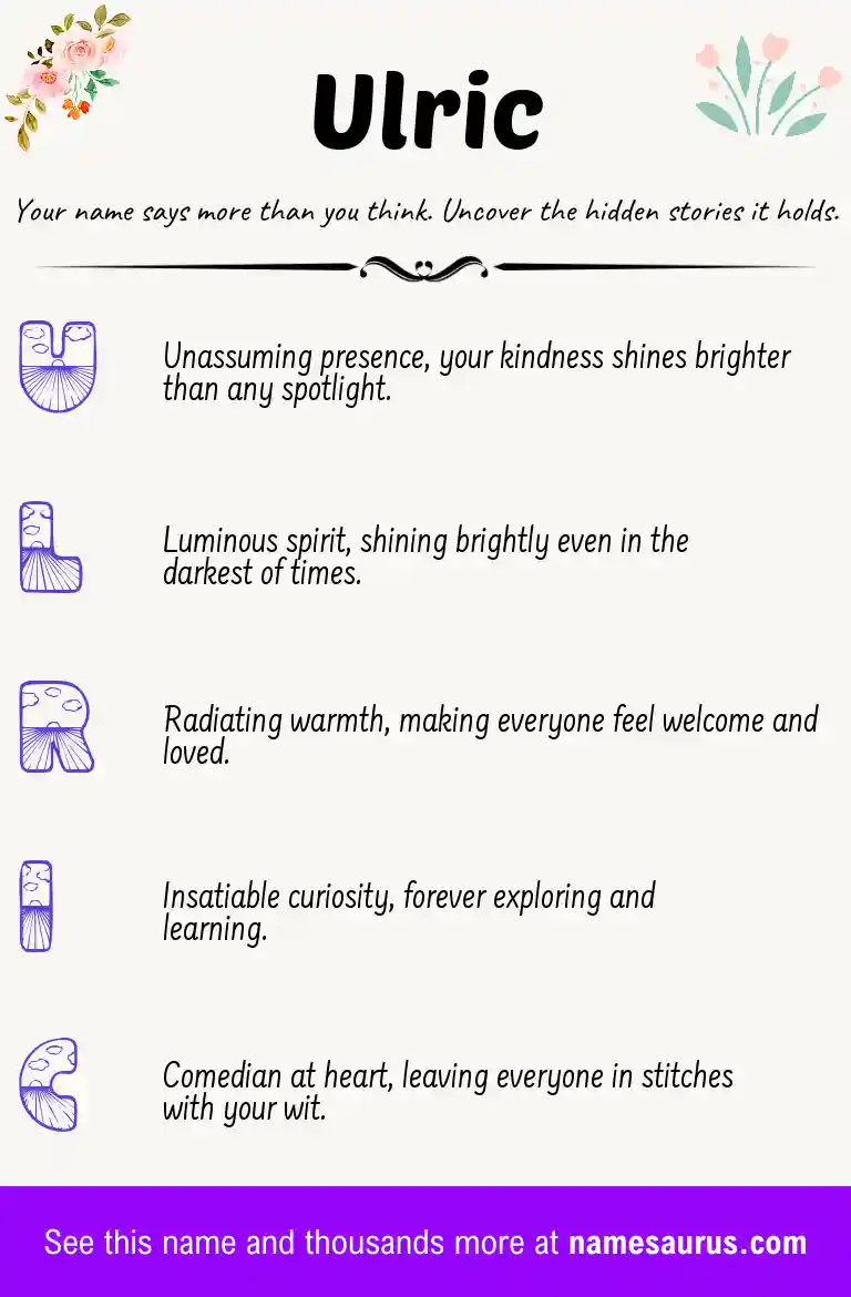 Acrostic poem about Ulric.