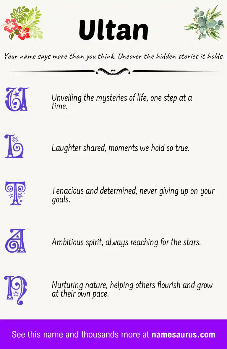 Acrostic poem about Ultan.