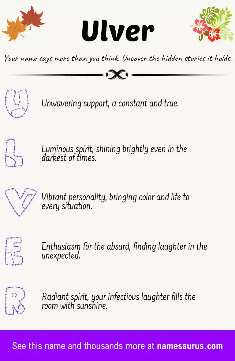 Acrostic poem about Ulver.