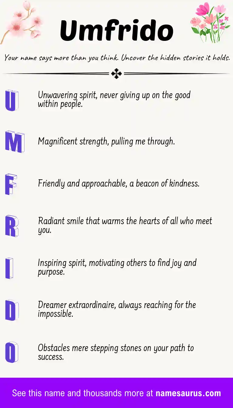 Acrostic poem about Umfrido.