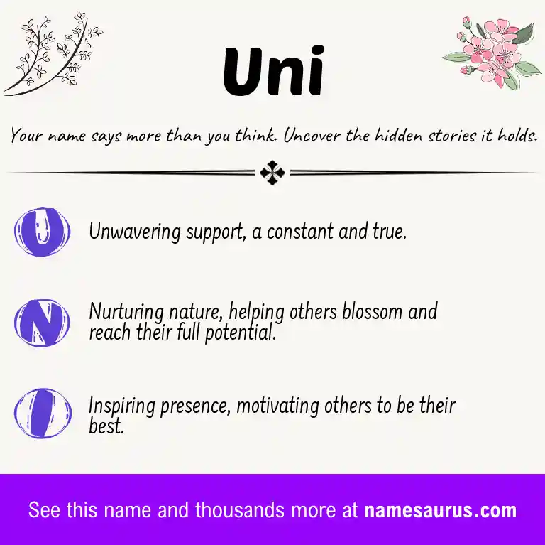 Acrostic poem about Uni.