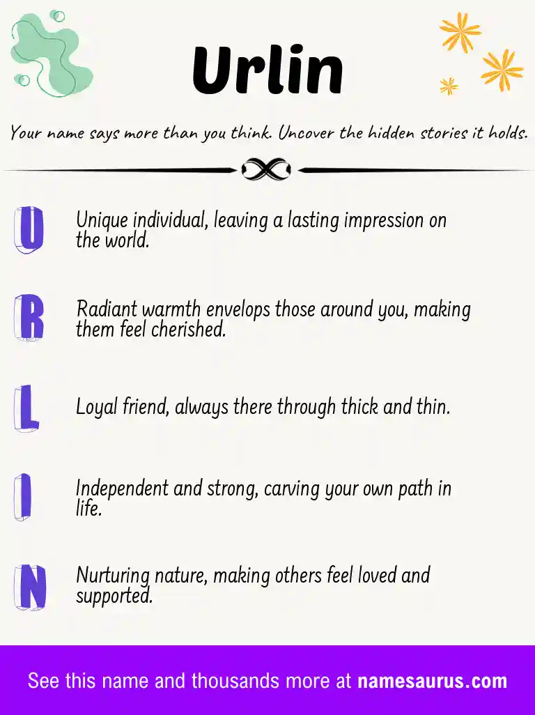 Acrostic poem about Urlin.