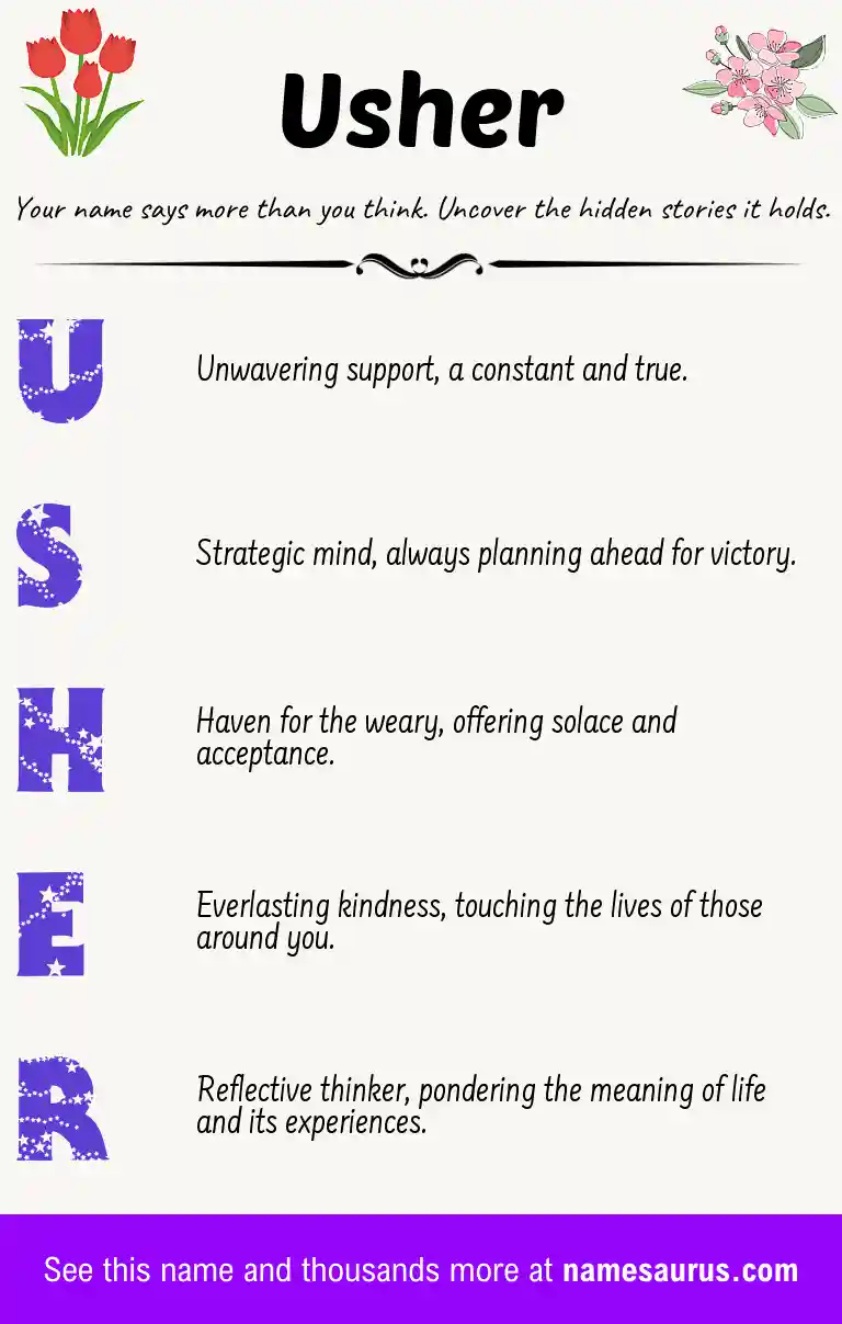 Acrostic poem about Usher.