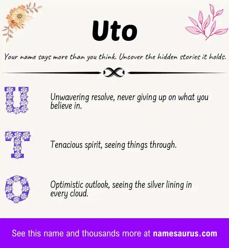 Acrostic poem about Uto.