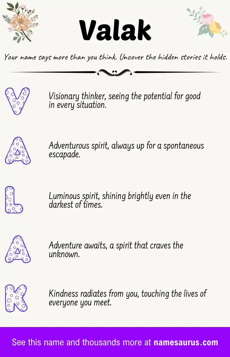 Acrostic poem about Valak.