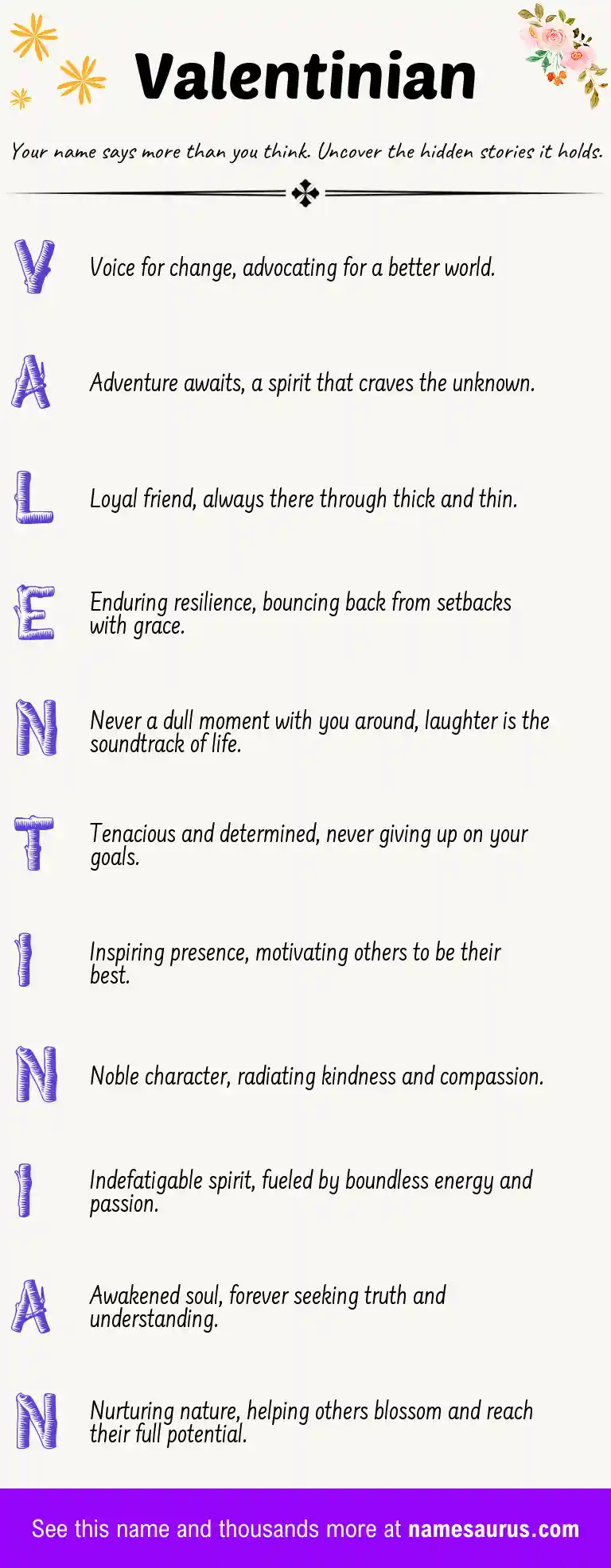 Acrostic poem about Valentinian.