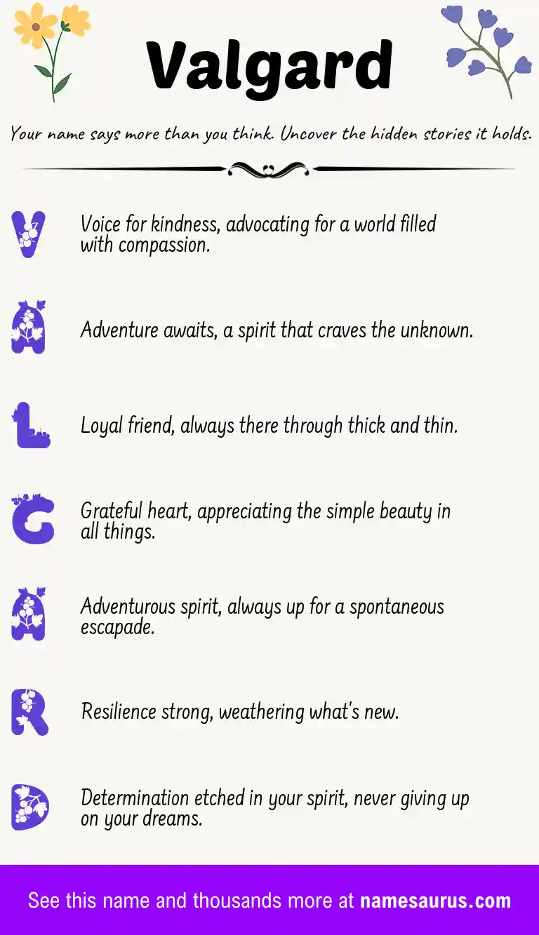 Acrostic poem about Valgard.