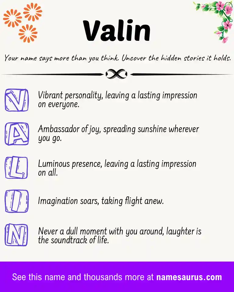 Acrostic poem about Valin.