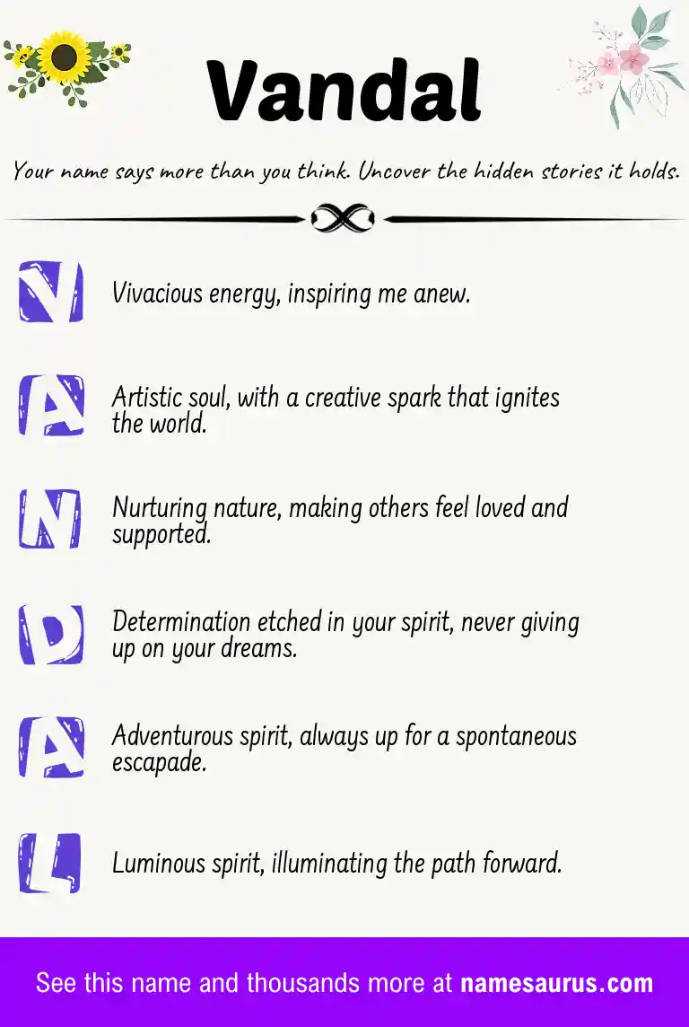 Acrostic poem about Vandal.