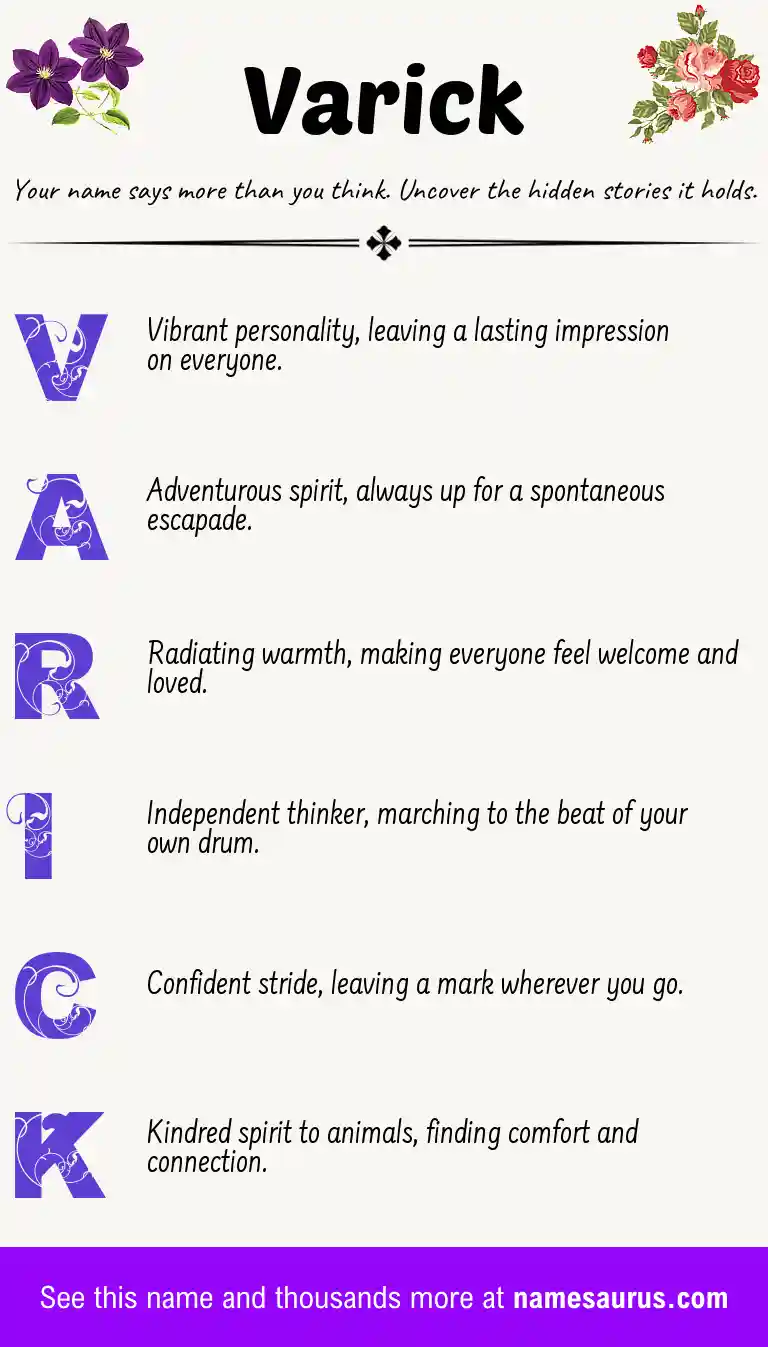Acrostic poem about Varick.