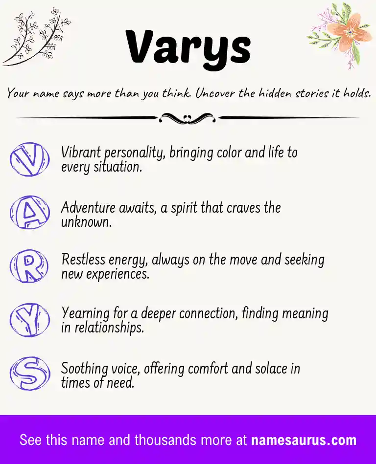 Acrostic poem about Varys.