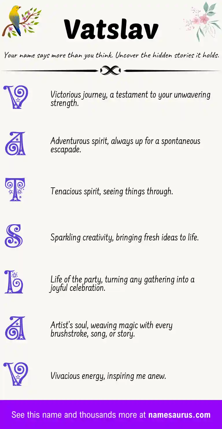 Acrostic poem about Vatslav.