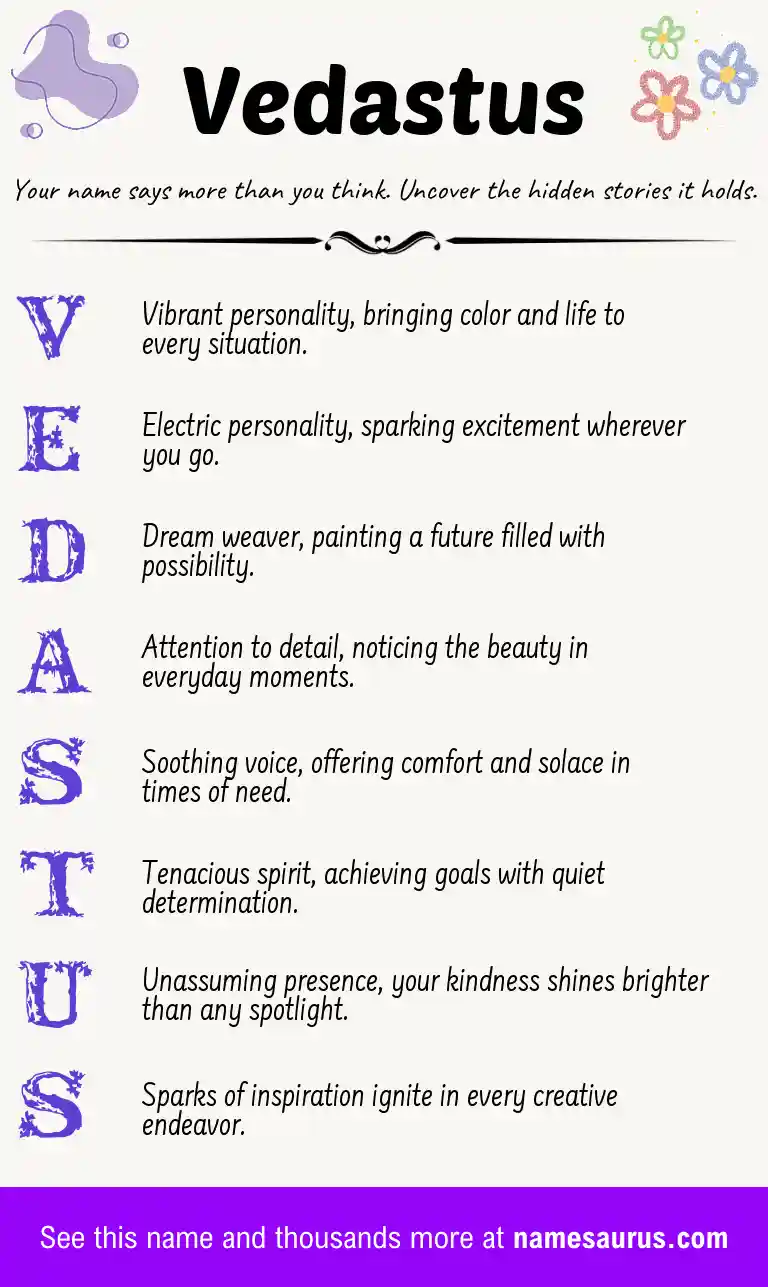 Acrostic poem about Vedastus.