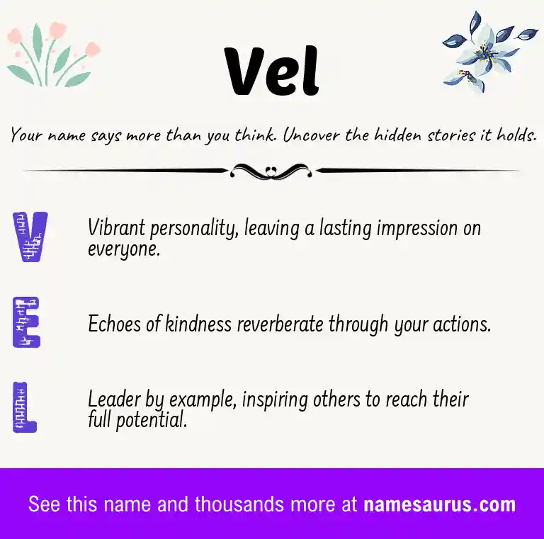 Acrostic poem about Vel.