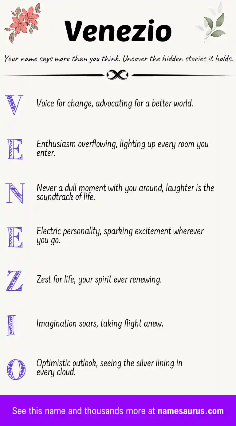 Acrostic poem about Venezio.