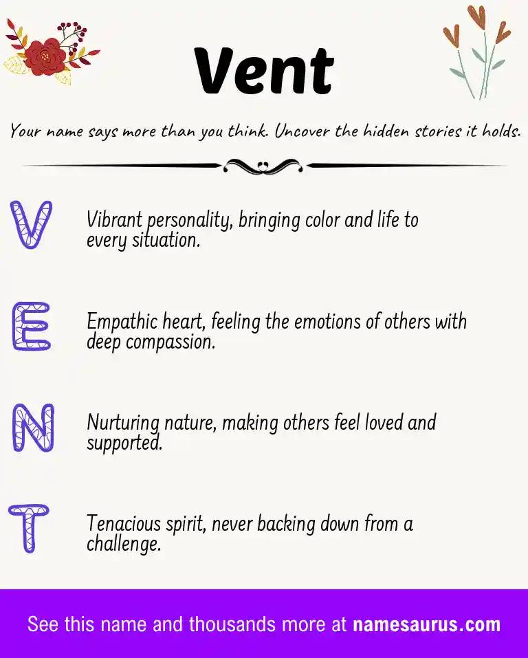 Acrostic poem about Vent.