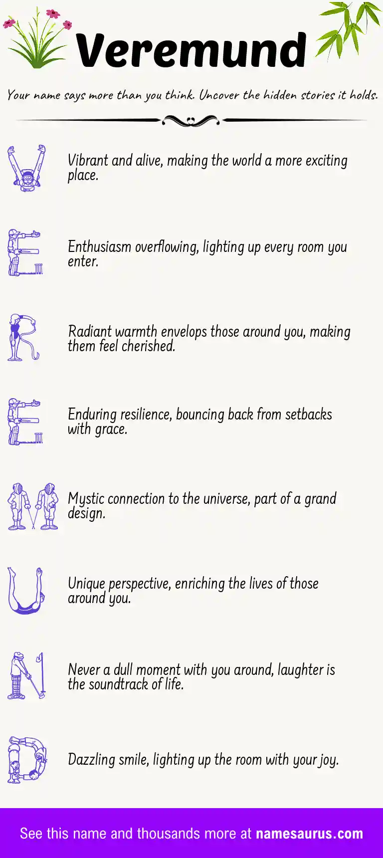 Acrostic poem about Veremund.
