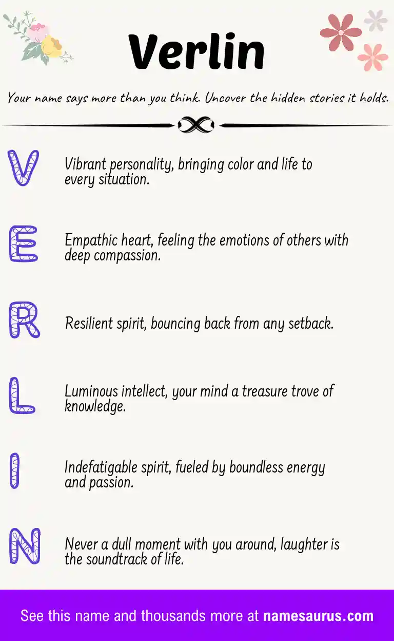 Acrostic poem about Verlin.