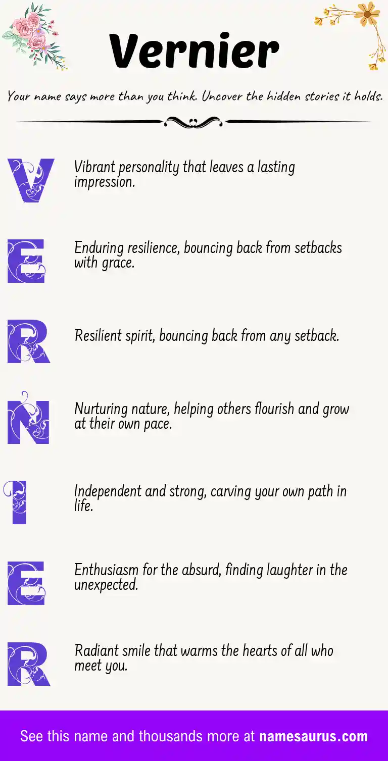 Acrostic poem about Vernier.