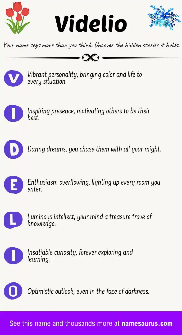 Acrostic poem about Videlio.