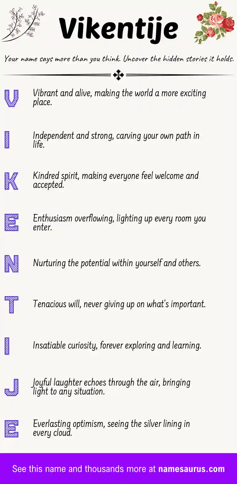 Acrostic poem about Vikentije.