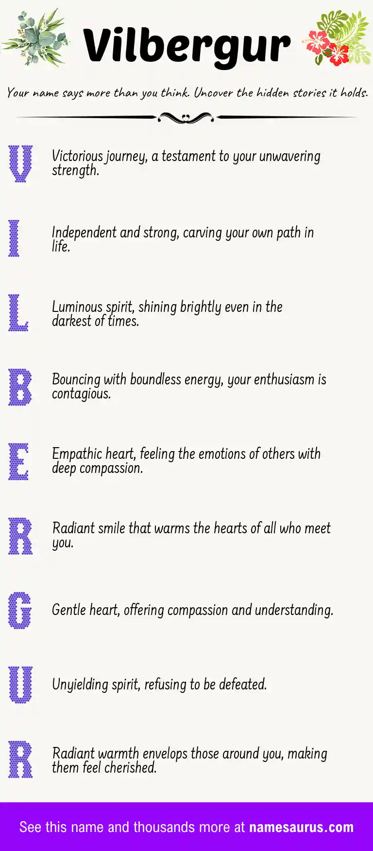 Acrostic poem about Vilbergur.