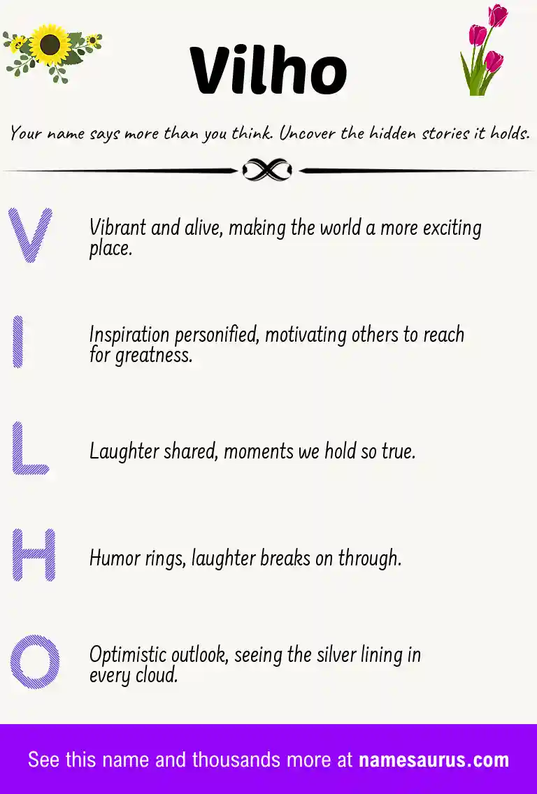 Acrostic poem about Vilho.
