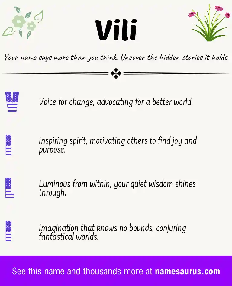 Acrostic poem about Vili.