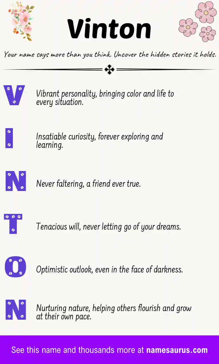 Acrostic poem about Vinton.