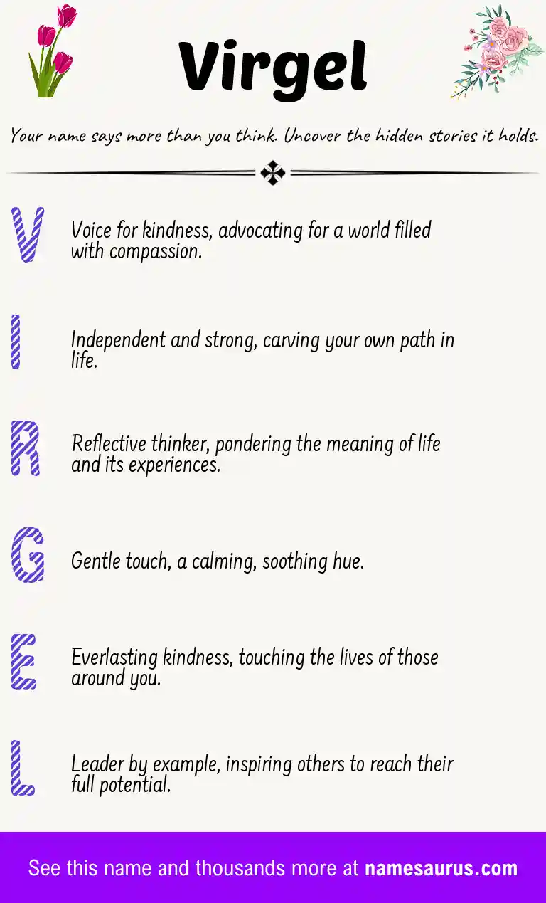 Acrostic poem about Virgel.